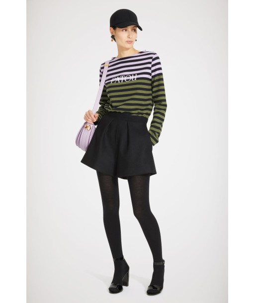 Multicoloured Breton top in organic cotton de l' environnement