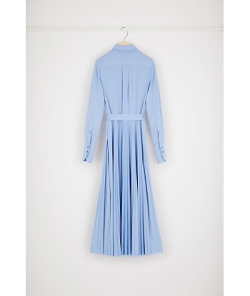 Pleated maxi dress in recycled polyester de technologie