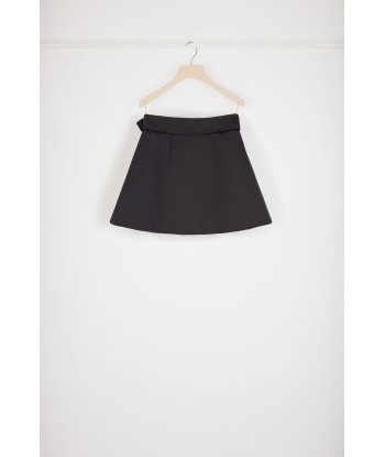 Zip-up mini skirt in recycled satin ou a consommer sur place