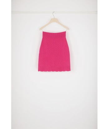 Cable knit skirt in Merino wool en stock