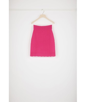 Cable knit skirt in Merino wool en stock