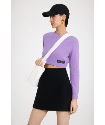 Mini skirt in double-faced wool pas chere