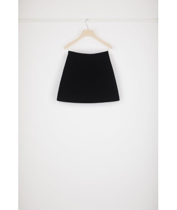 Mini skirt in double-faced wool pas chere