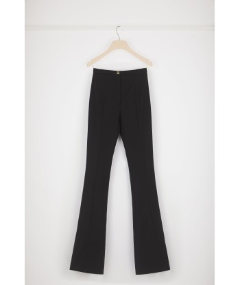 Fitted flared trousers in virgin wool une grave pollution 