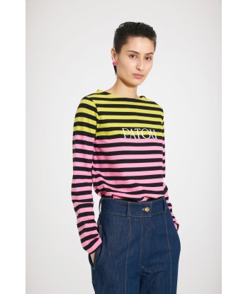 Multicoloured Breton top in organic cotton la chaussure