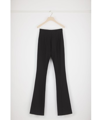 Fitted flared trousers in virgin wool une grave pollution 