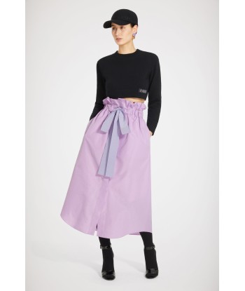 Drawstring grosgrain skirt in recycled faille acheter en ligne