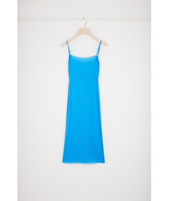 Knot-front slip dress in organic cotton rembourrage situé sous